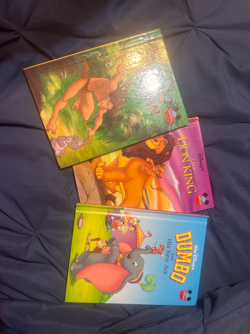 Disney Book Lot — The Lion King + Jungle Book + Tarzan - Colorful Covers